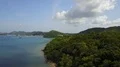Drone shot aerial coastline hills landscape at Labuan Bajo in Flores - Indonesia 4k or 4k+ Resolution