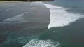 Drone shot aerial foamy flat water seashore waves tourism paradise Bali 4k or 4k+ Resolution