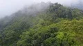Drone shot aerial jungle mountain village covered in clouds beautiful Indonesia 4k or 4k+ Resolution