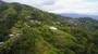 Drone shot aerial jungle mountains and village buildings beautiful Indonesia 4k or 4k+ Resolution