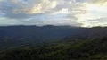 Drone shot aerial late day jungle mountains and clouds in beautiful Indonesia 4k or 4k+ Resolution