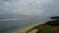 Drone shot aerial tropic beach and seashore waves tourism paradise Bali 4k or 4k+ Resolution