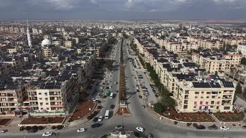 Drone shot of Aleppo City Stock Footage 328598071