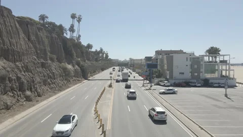 Drone shot along the PCH Stock Footage 172227514