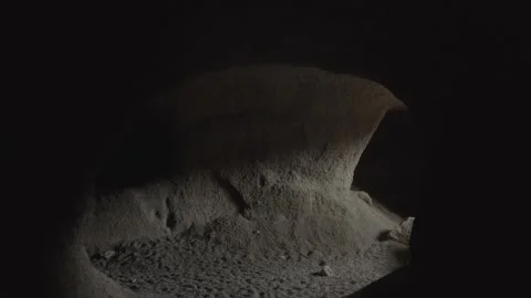 Drone shot of artificial drilled caves in Tenerife, Spain, afteroon  Stock-Footage 248637560