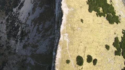 Drone Shot Of The Austrian Alps Mountain in Salzkammergut called Schafberg Stock Footage 220574594
