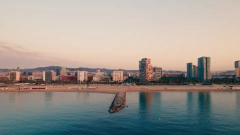 Drone shot of Barcelona districts Stock Footage 265676997