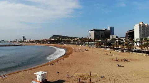 Drone shot Barcelona Stock Footage 164145258
