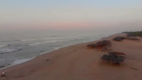 Drone Shot Beach 03 Stock Footage