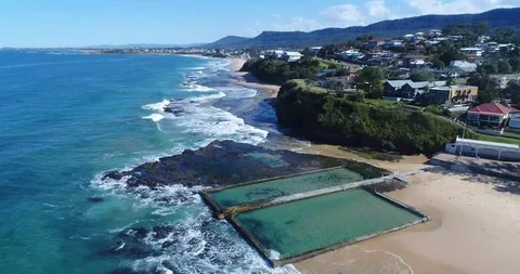Drone Shot Beach Sydney Stock Footage 115758207
