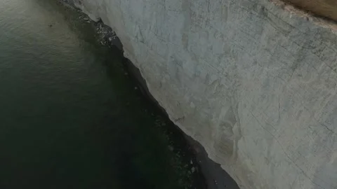 Drone shot beautiful cliffs sunset Stock Footage 132816527