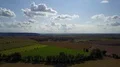 Drone shot beautiful farmland summer landscape aerial with clouds 4k or 4k+ Resolution