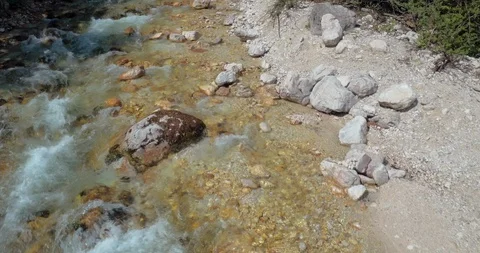 Drone Shot Of Beautiful River Stock Footage 129177010