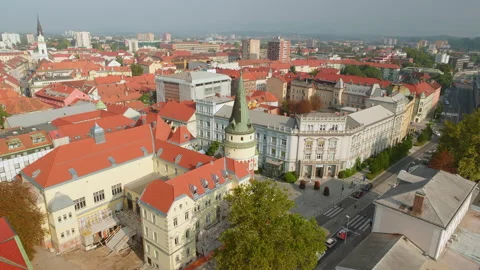 Drone Shot Of Beautifully Built Citly Stock Footage 135568103