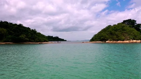 Drone shot between island Video stock 235437004