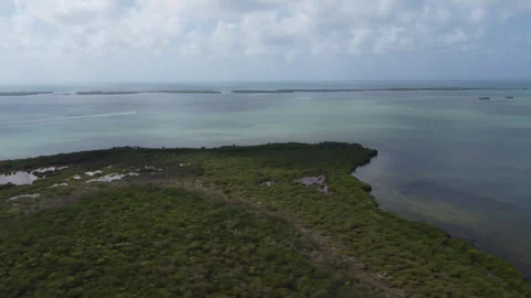 Drone shot of the bottom end of Middle Torch Key 2026 Summer Stock Footage 344008271