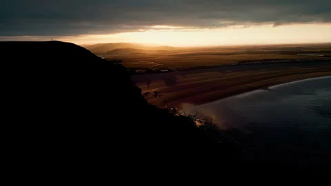 Drone shot at Brean Down Vidéo 308417478