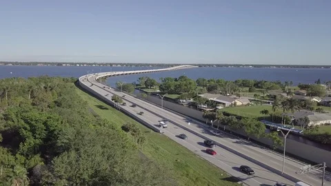 Drone Shot of Bridge Stock Footage 81530386