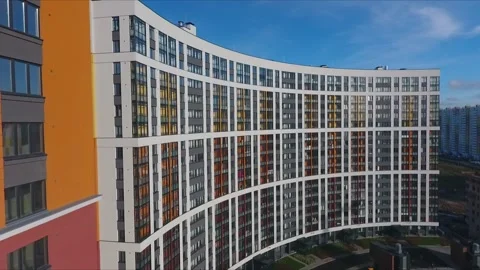 Drone shot of the building Stock Footage 210757960