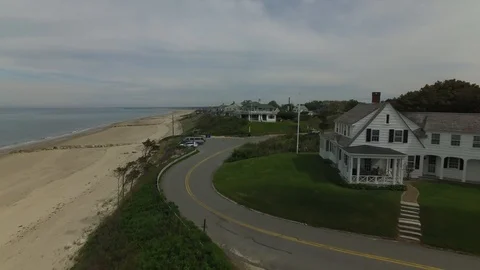 Drone shot of Cape Cod 스톡 동영상 125775979