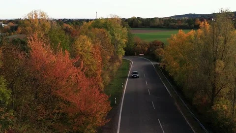 Drone shot of car 库存影片 230023574