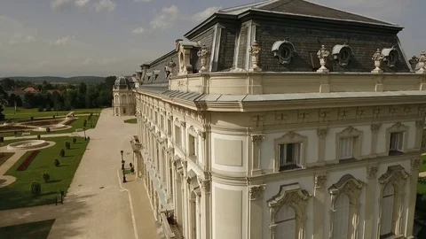 A drone shot of a castle Stock Footage 115926276