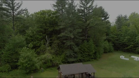 Drone shot of Catskill mountains Stock Footage 90908292