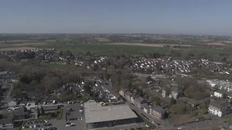 Drone shot of a city with a train Stock-Footage 237520897