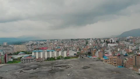 Drone shot on cloudy day Stock Footage 238020292