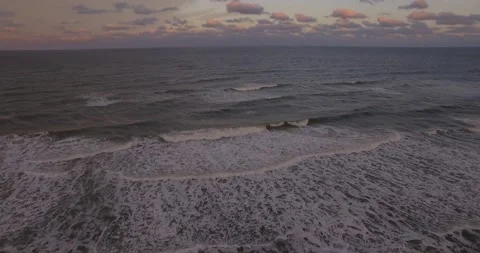 Drone shot of Coast with slight pan up Stock-Footage 133544228
