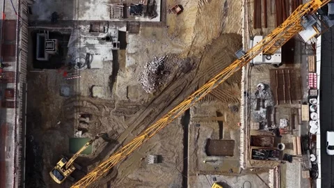 Drone shot of construction site Stock-Footage 332594000