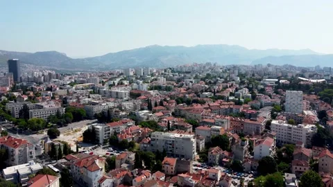 Drone shot Croatian city of Split in the resort region of Dalmatia 動画素材 160499118