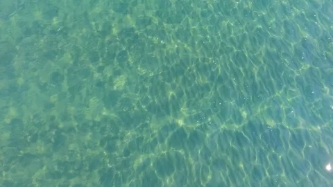 Drone shot of crystal clear ocean in Florida Stock Footage 84225314
