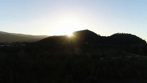 Drone Shot from Dark to Light Over Mangrove River Stock Footage 100390647