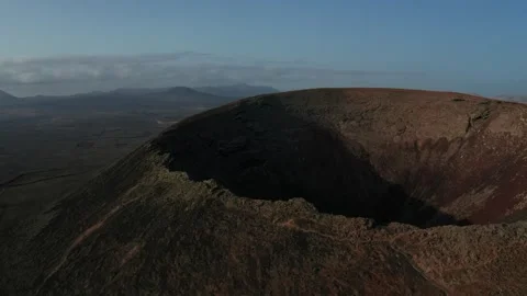 Drone shot of a dormant volcano Stock Footage 345521571