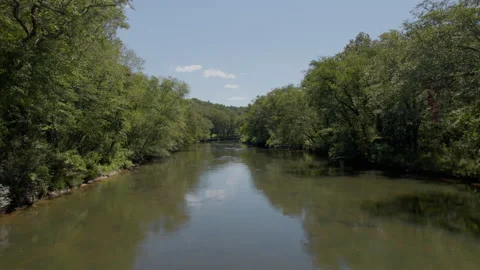 Drone Shot down a River Video stock 210507912
