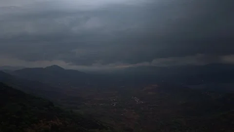 Drone shot of Dramatic dark monsoon clouds 4K30 库存影片 332893259