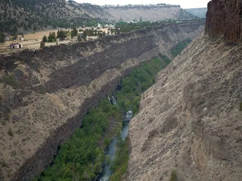 Drone Shot of Dramatic High Desert Canyon Video stock 83189565