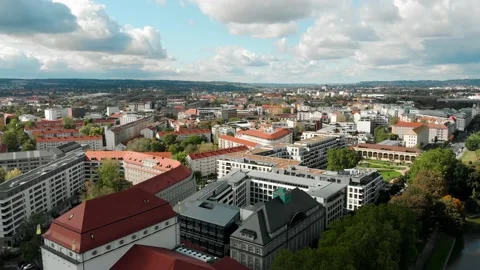 Drone shot Dresden Stock Footage 170269393