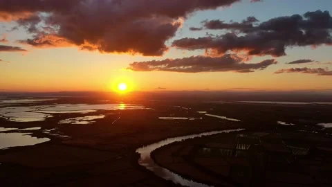 Drone shot drone video drone flight aerial view flight over the vast landscape Stock Footage 203983567