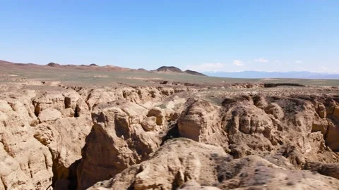 Drone shot of Eagle fly in canyon desert mountains Stock Footage 182747503