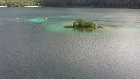 Drone shot from the Eibsee in Germany Bavaria Stock Footage 169867122