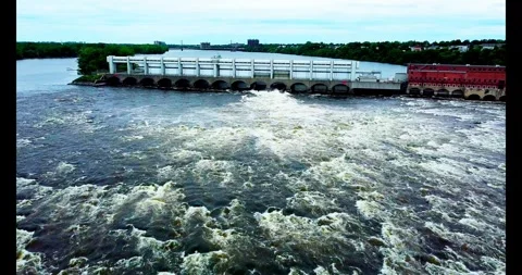Drone Shot Electric dam 動画素材 245812231
