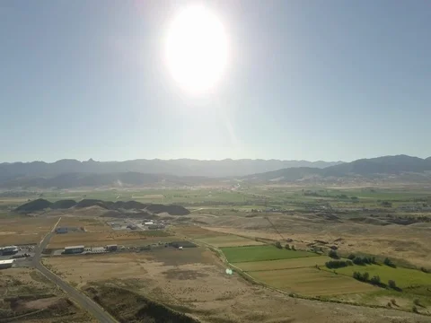 Drone Shot of empty piece of land farming  스톡 동영상 77656878