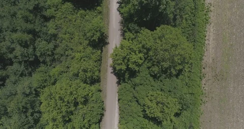 Drone shot, empty road movement to Stock Footage 127515907