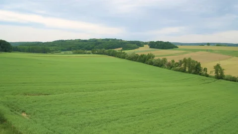 Drone Shot Of Farming Fields Stock Footage 132349559