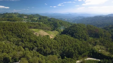 Drone shot fly to see mountains at Mae Hong Son, Thailand Stock Footage 101266798