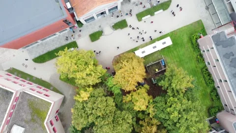 Drone shot flying over a school 스톡 동영상 289088391