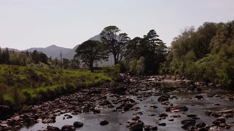 Drone shot Flying up river Stock Footage 171578534