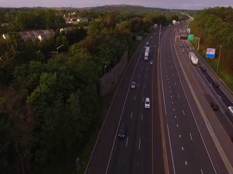 Drone Shot Going Down Highway 95 Sky 2.7k Video stock 75906327